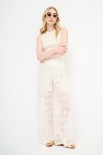 PANTALONE LARGO LACCINO RICAMO BEIGE
