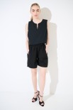 SHORTS ELASTICO CON TASCHE INSERITE NERO