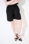 SHORTS ELASTICO CON TASCHE INSERITE NERO