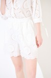 SHORTS SANGALLO CON VITA ELASTICO BIANCO