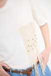 T-SHIRT TASCA CON DIAMANTI BIANCO