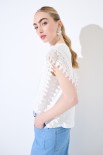 T-SHIRT SCATOLINA CON PASSAMANERIA LATERALE BIANCO
