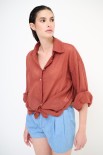 CAMICIA CON NODO MUSSOLA BRUCIATO