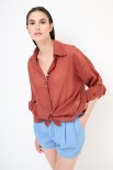 CAMICIA CON NODO MUSSOLA BRUCIATO
