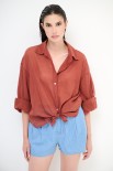 CAMICIA CON NODO MUSSOLA BRUCIATO