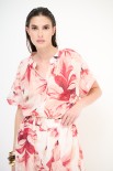 CAMICIA MANICA 3/4 MUSSOLA STAMPA CON NODO FLOREALE