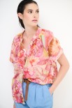 CAMICIA MANICA 3/4 MUSSOLA STAMPA CON NODO ROSSO