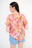 CAMICIA MANICA 3/4 MUSSOLA STAMPA CON NODO ROSSO