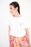 T-SHIRT PINK GIN BIANCO