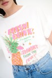 T-SHIRT ANANAS BIANCO