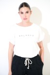 T-SHIRT BILANCE BIANCO