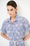 ABITO CHEMISIER MAN.CORTA CON CINTURA CORDA JEANS