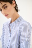 CAMICIA BASIC MEZZA MANICA RIGA CELESTE