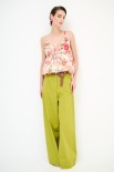 PANTALONE PALAZZO CON CINTURA AVOCADO