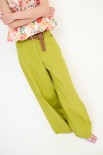 PANTALONE PALAZZO CON CINTURA AVOCADO
