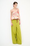 PANTALONE PALAZZO CON CINTURA AVOCADO