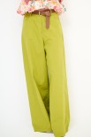 PANTALONE PALAZZO CON CINTURA AVOCADO