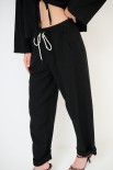PANTA OVETTO CON COULISSE NERO