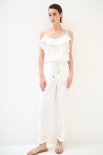 PANTA OVETTO CON COULISSE FARINA