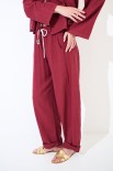 PANTA OVETTO CON COULISSE ROSSO INDIA