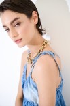 TOP CHAMBRAY SABBIATO ALLACCIATO DT BLU CHIARO