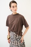 T-SHIRT OVER PARICOLLO MORO