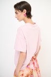 T-SHIRT OVER PARICOLLO ROSA