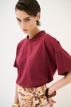T-SHIRT OVER PARICOLLO VINO