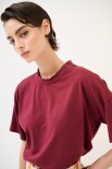 T-SHIRT OVER PARICOLLO VINO