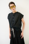CAMICIA SPALLA SCESA MUSSOLA CON NODO NERO