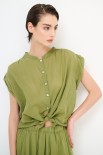 CAMICIA SPALLA SCESA MUSSOLA CON NODO OLIO