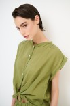 CAMICIA SPALLA SCESA MUSSOLA CON NODO OLIO