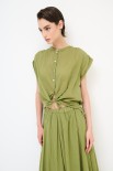 CAMICIA SPALLA SCESA MUSSOLA CON NODO OLIO