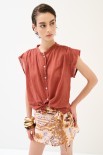 CAMICIA SPALLA SCESA MUSSOLA CON NODO RUGGINE