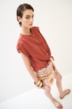 CAMICIA SPALLA SCESA MUSSOLA CON NODO RUGGINE