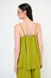 TOP ROUCHES DAVANTI SPALLINA LINO AVOCADO