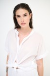 CAMICIA CON NODO MANICA SCESA BIANCO