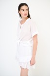 CAMICIA CON NODO MANICA SCESA BIANCO