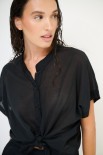 CAMICIA CON NODO MANICA SCESA NERO