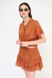 CAMICIA CON NODO MANICA SCESA BRUCIATO