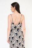TOP SVASATO SPALLINE STAMPA NERO
