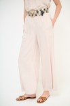 PANTALONE AMPIO CON CINTURA VISCOSA BEIGE