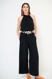 PANTALONE AMPIO CON CINTURA VISCOSA NERO