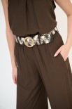 PANTALONE AMPIO CON CINTURA VISCOSA MORO