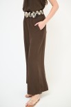 PANTALONE AMPIO CON CINTURA VISCOSA MORO