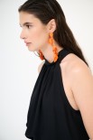 TOP AMERICANA CON FIOCCO DT VISCOSA NERO