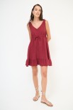 ABITO CORTO GALA ROSSO INDIA