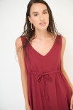 ABITO CORTO GALA ROSSO INDIA
