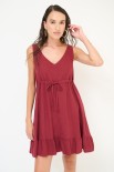 ABITO CORTO GALA ROSSO INDIA