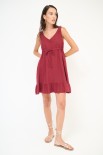 ABITO CORTO GALA ROSSO INDIA